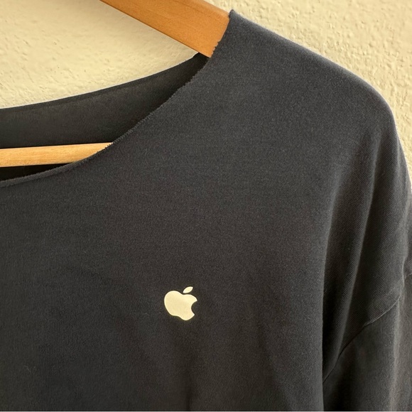 Apple Black long sleeve cropped top T-shirt - Picture 4 of 7